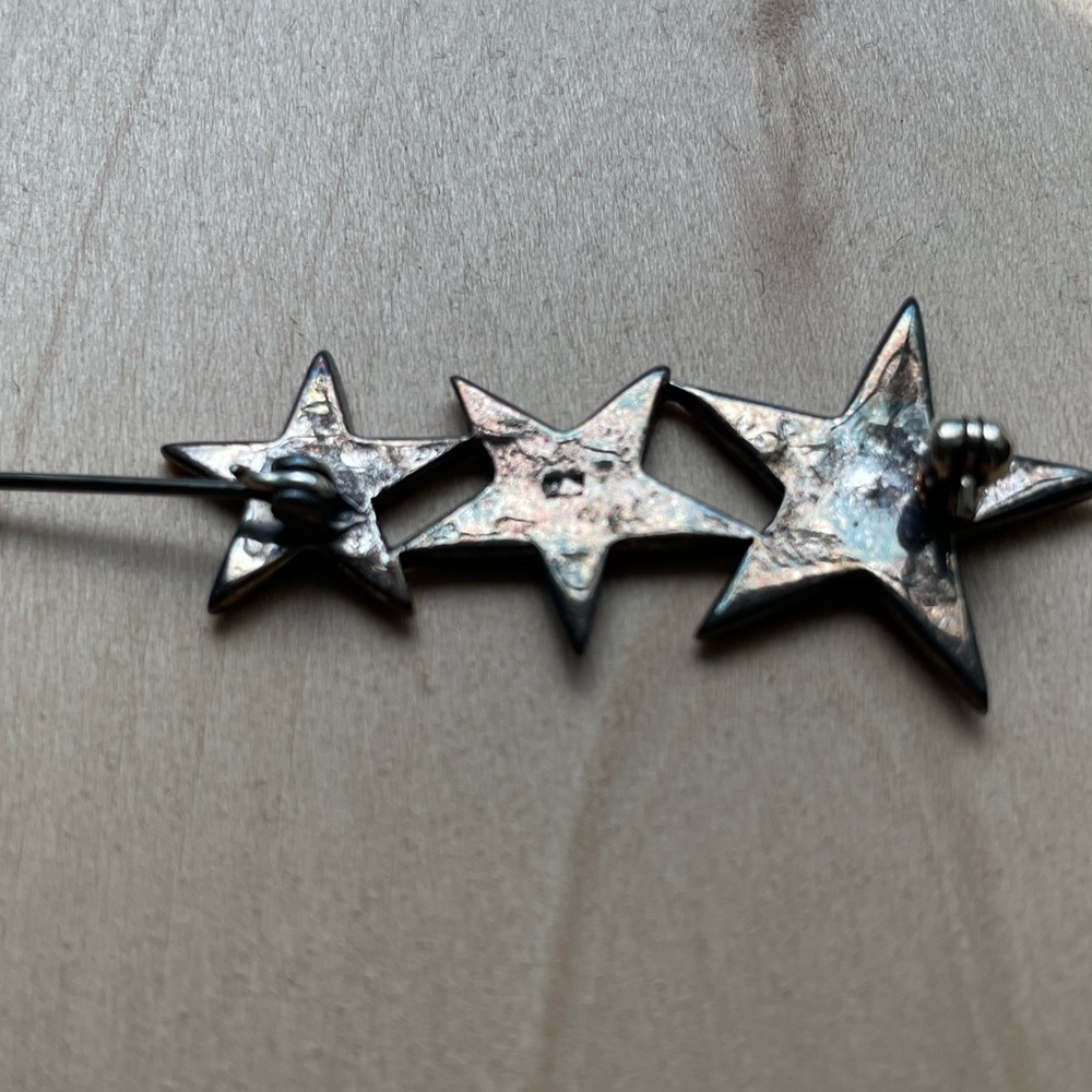 Sterling marcasite star bar pin - Picture 4 of 8